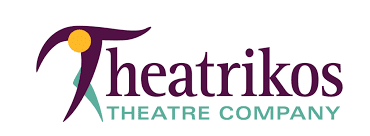 Theatrikos Theatre Company logo with stylized "T" and text in purple and teal.